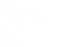 Logo ministère de la culture de couleur blanche