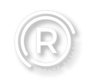 Logo resadia de couleur blanche