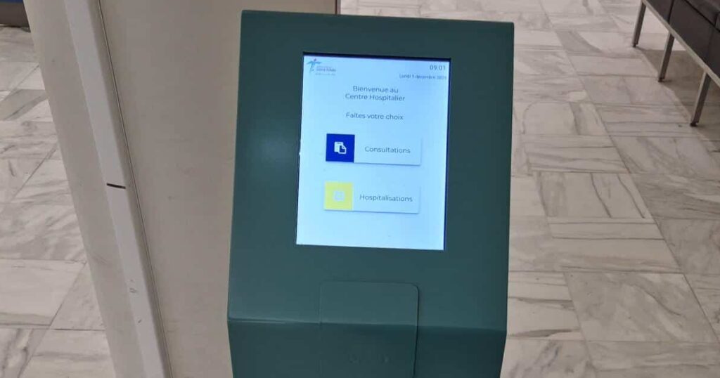 Borne de gestion de flux au CH Saint-malo